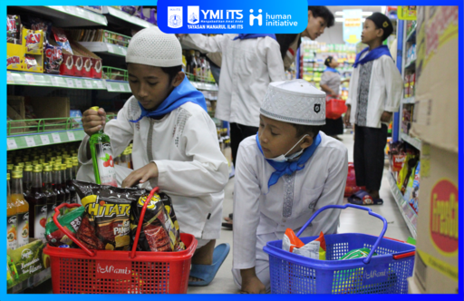 BELANJA BARENG YATIM  : YMI ITS SEBARKAN KEBAHAGIAAN MENJELANG LEBARAN 