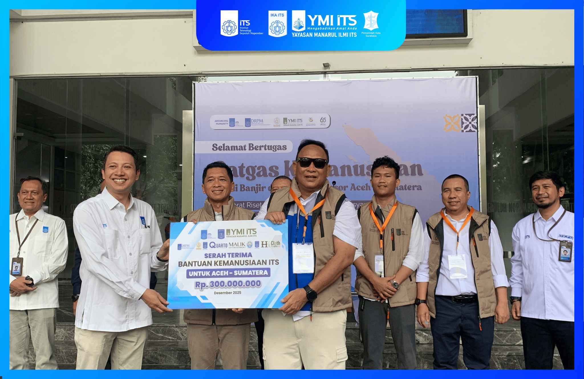 17 RELAWAN UNTUK MISI KEMANUSIAAN, YMI ITS : SIAP TAMBAH BANTUAN JIKA DIBUTUHKAN
