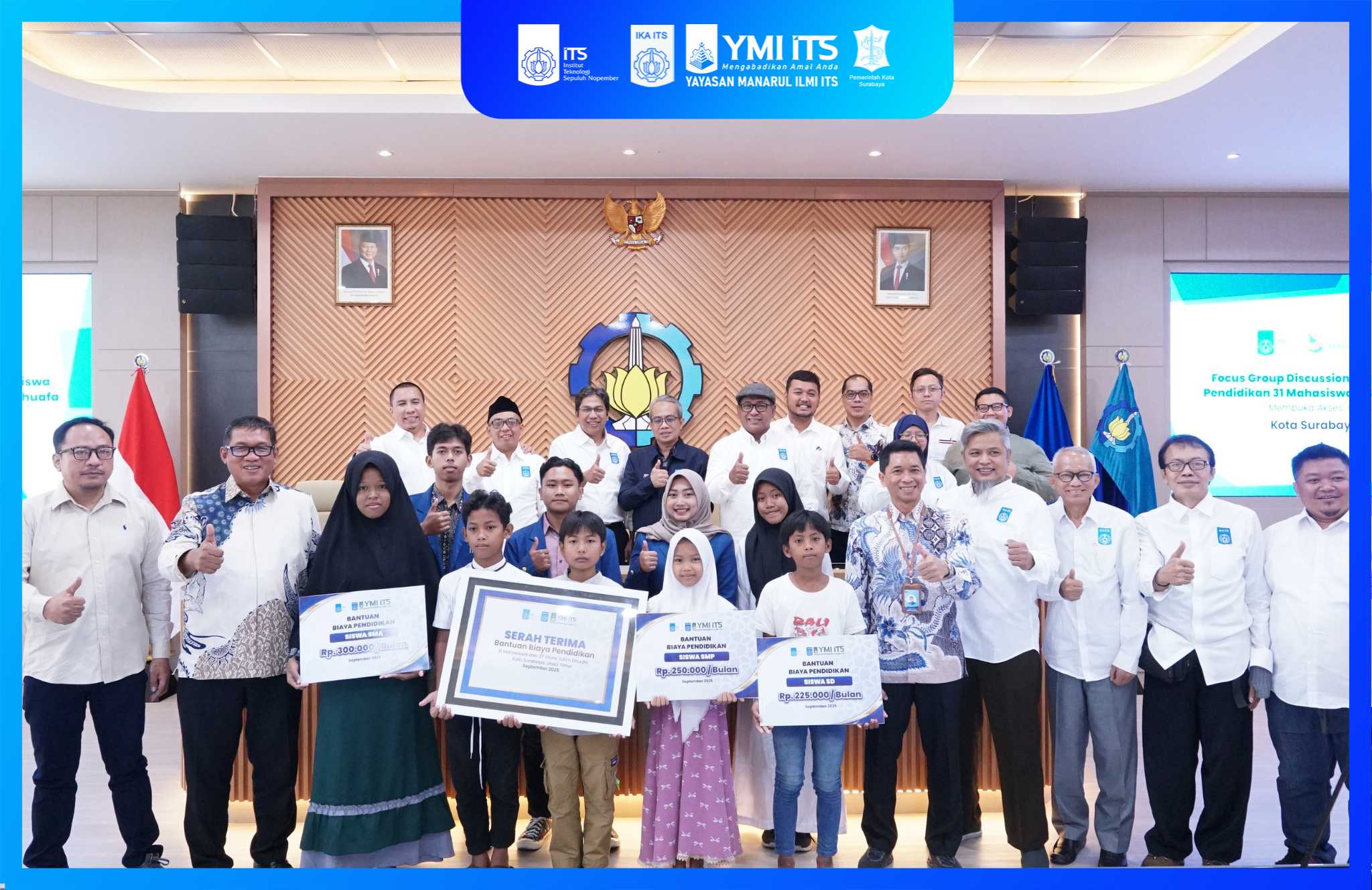 Menyemai Harapan: YMI ITS bersama IKA ITS Salurkan Beasiswa bagi 68 Mahasiswa dan Siswa Sekitar Kampus