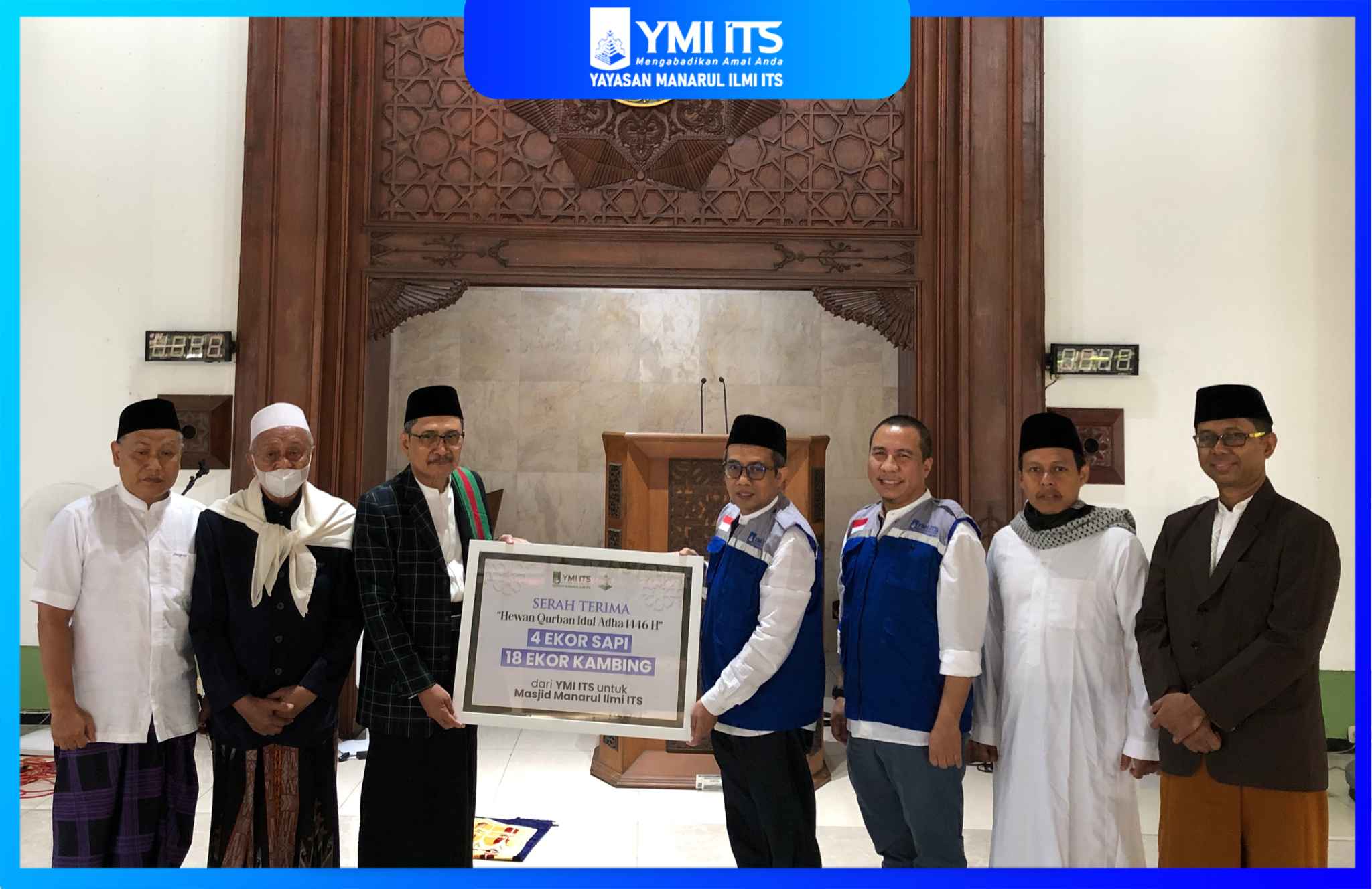 YMI ITS MELANGSUNGKAN SERAH TERIMA 23 HEWAN QURBAN UNTUK IDUL ADHA 1446 H