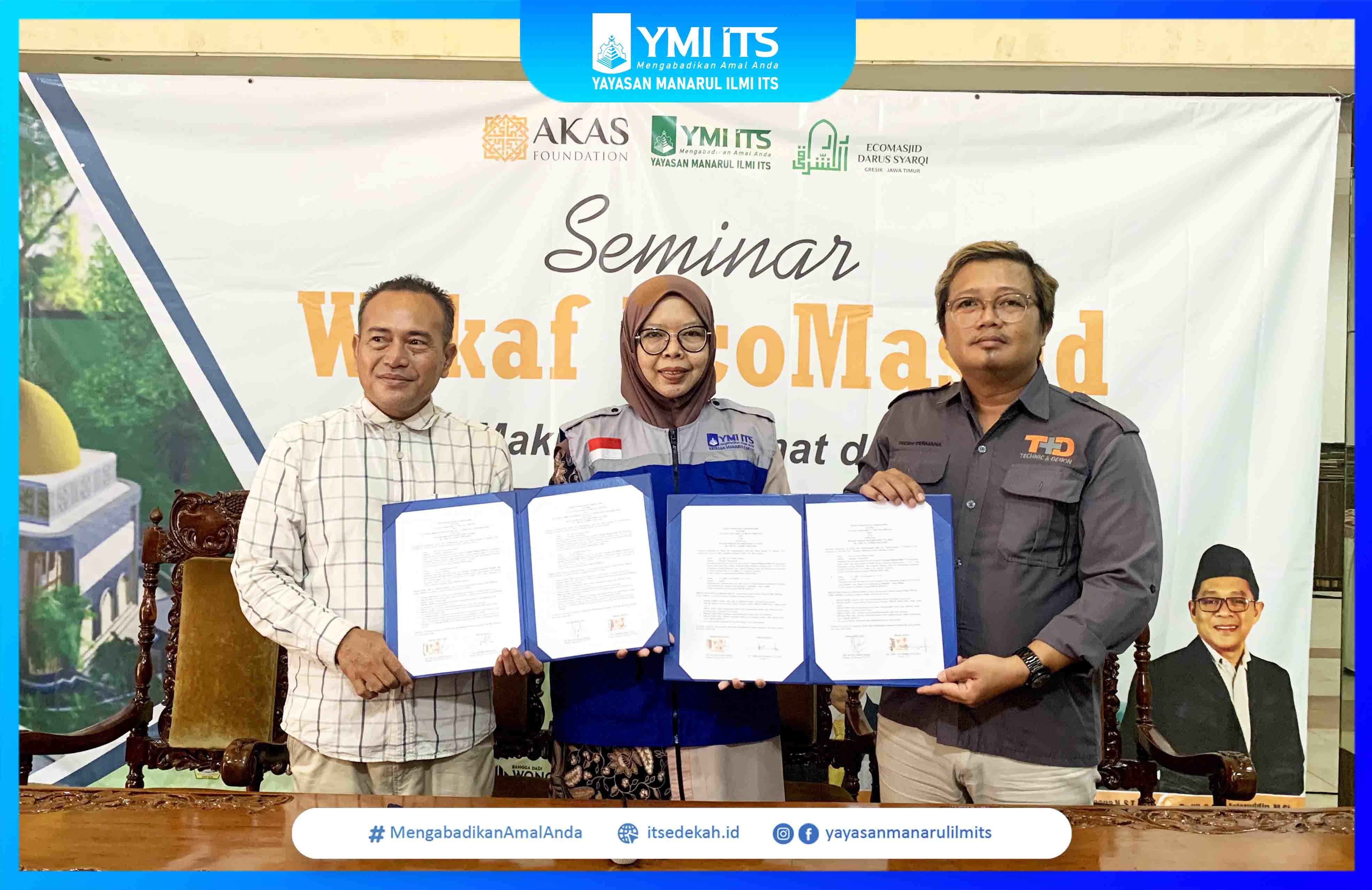 YMI ITS SERAH TERIMA WAKAF DESAIN MASJID DENGAN TEMA ECO-FRIENDLY