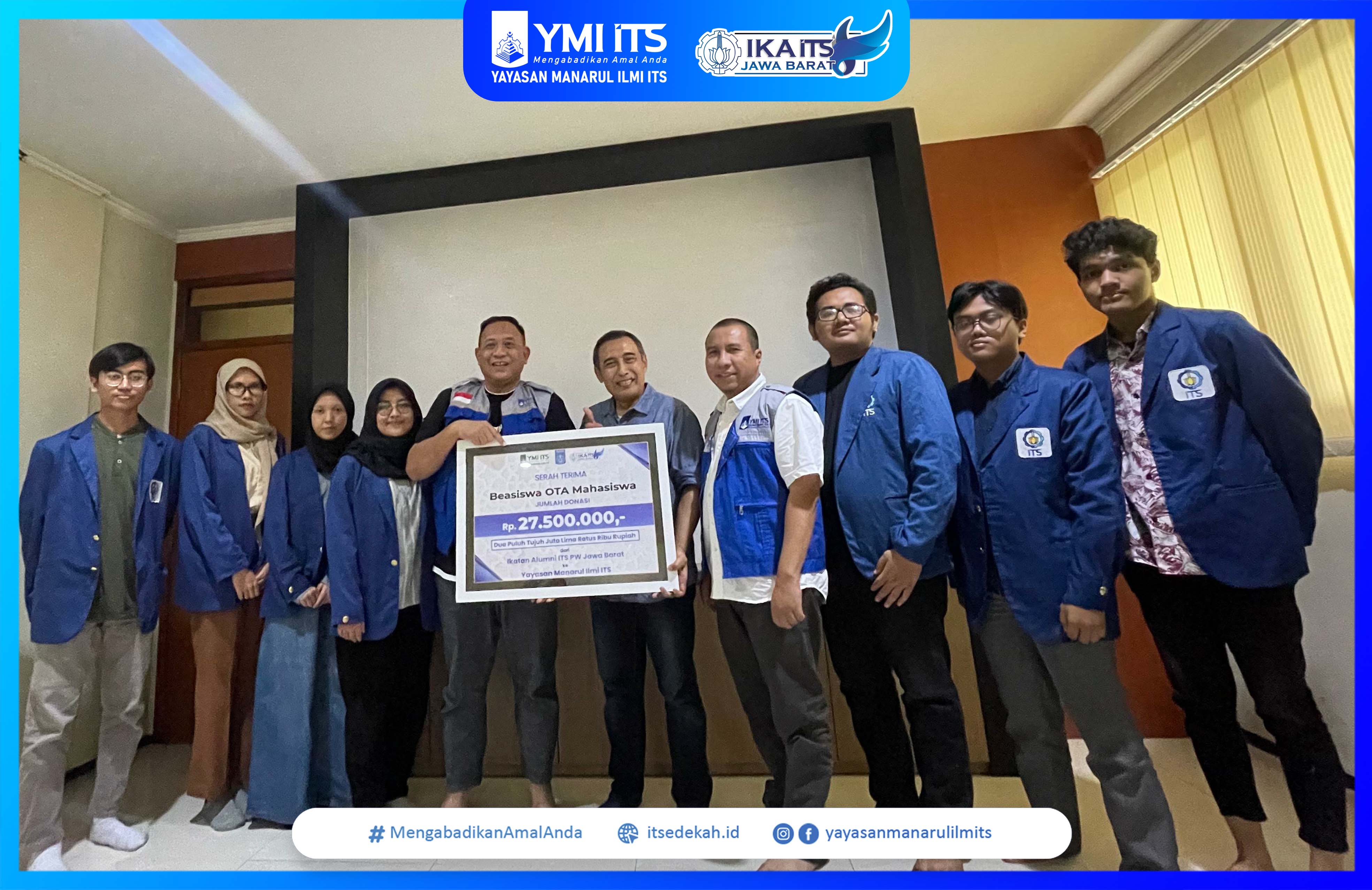 BERSAMA YMI ITS, PP IKA JABAR SALURKAN BEASISWA PADA MAHASISWA ITS YANG KURANG MAMPU